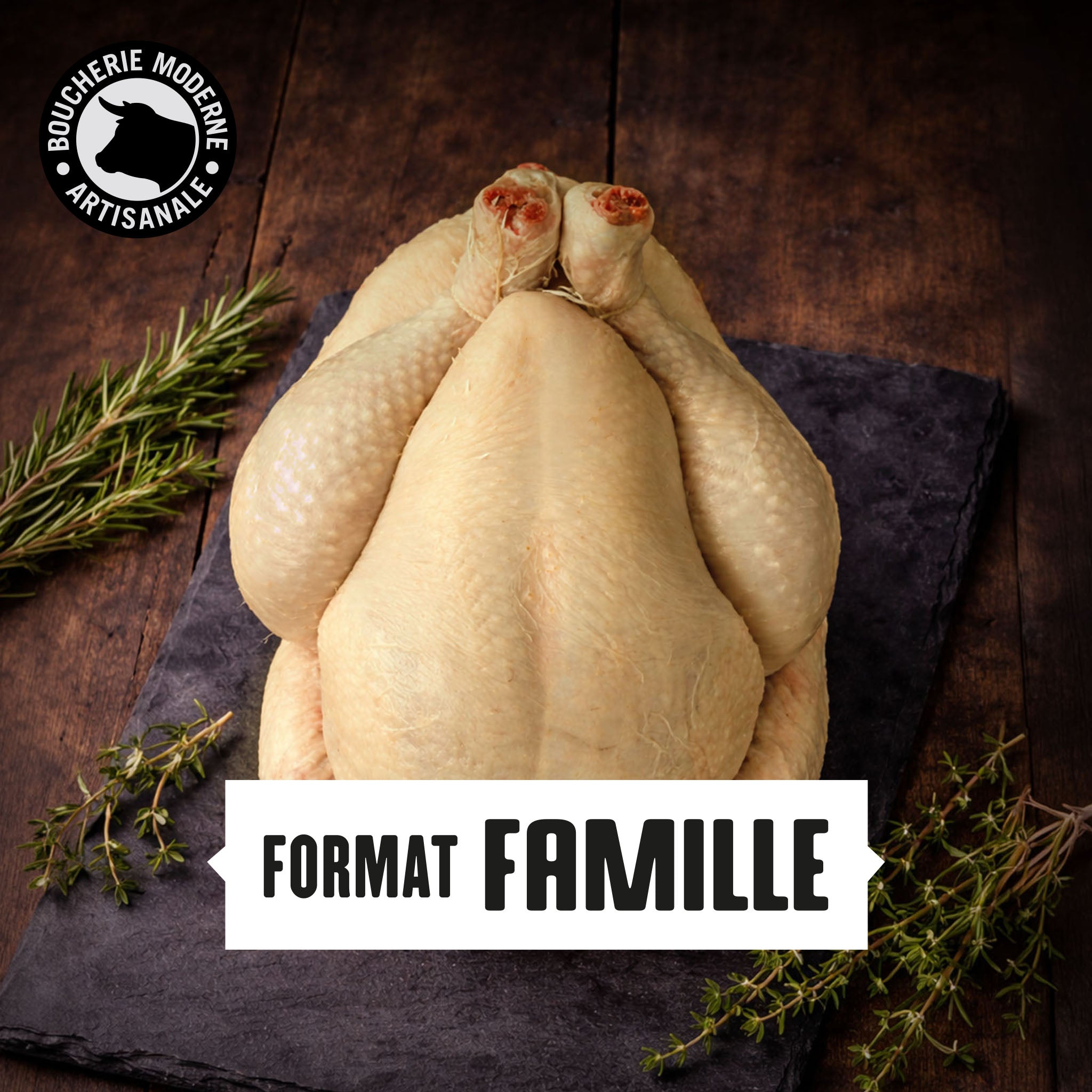 Boucherie Moderne VOLAILLE 2 poulettes format famille à rôtir