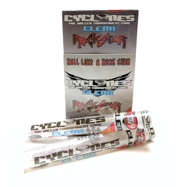 Cyclones Clear Rockstar Cola cône pré-roulé transparent