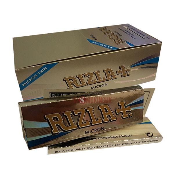 Rizla Silver Micron feuille à rouler Single Wide 70mm boîte 50 ultra-fin
