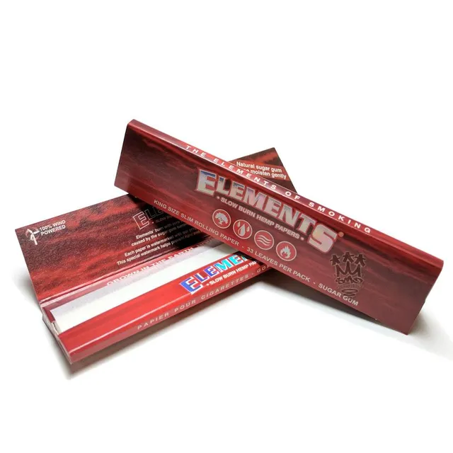 Elements Red King Size Slim feuilles chanvre combustion lente