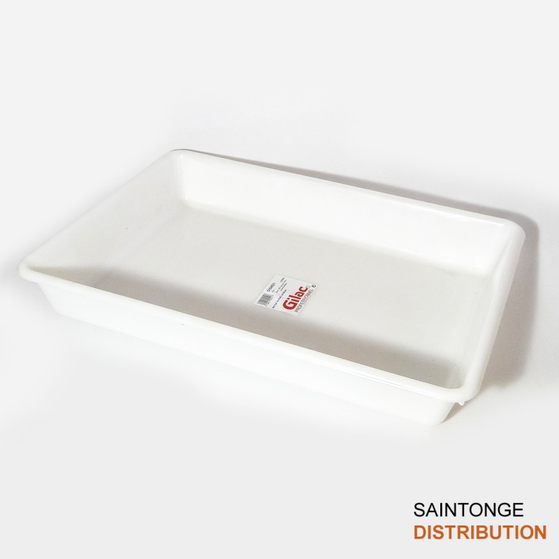 Gilac Bac plat blanc 10L G154521 PEHD 540x385