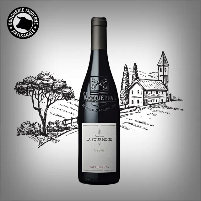 Boucherie Moderne Vin Vacqueyras La Fourmone rouge 75cl