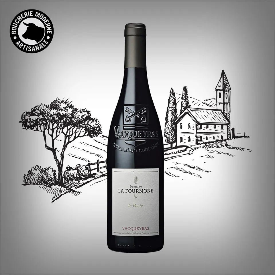 Boucherie Moderne Vin Vacqueyras La Fourmone rouge 75cl