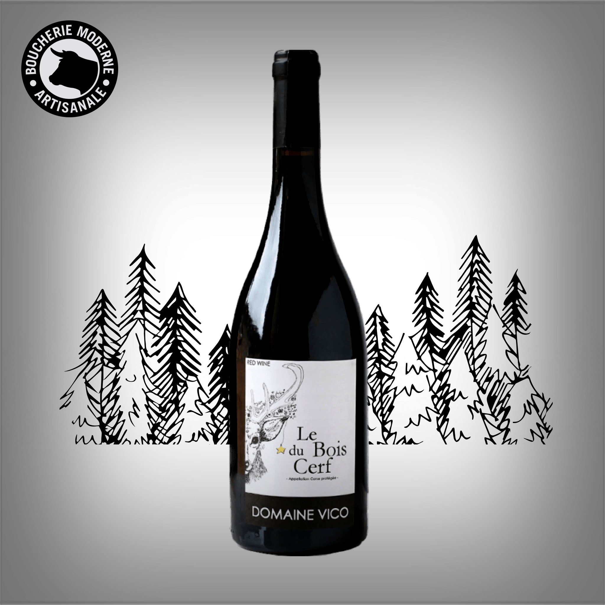 Boucherie Moderne VIN Le Bois du Cerf rouge 75cl vin corse