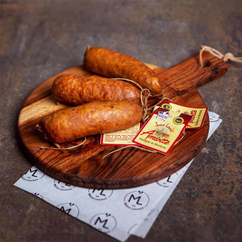 Maison Lascours Morteau saucisse fumée 3 x 170 g