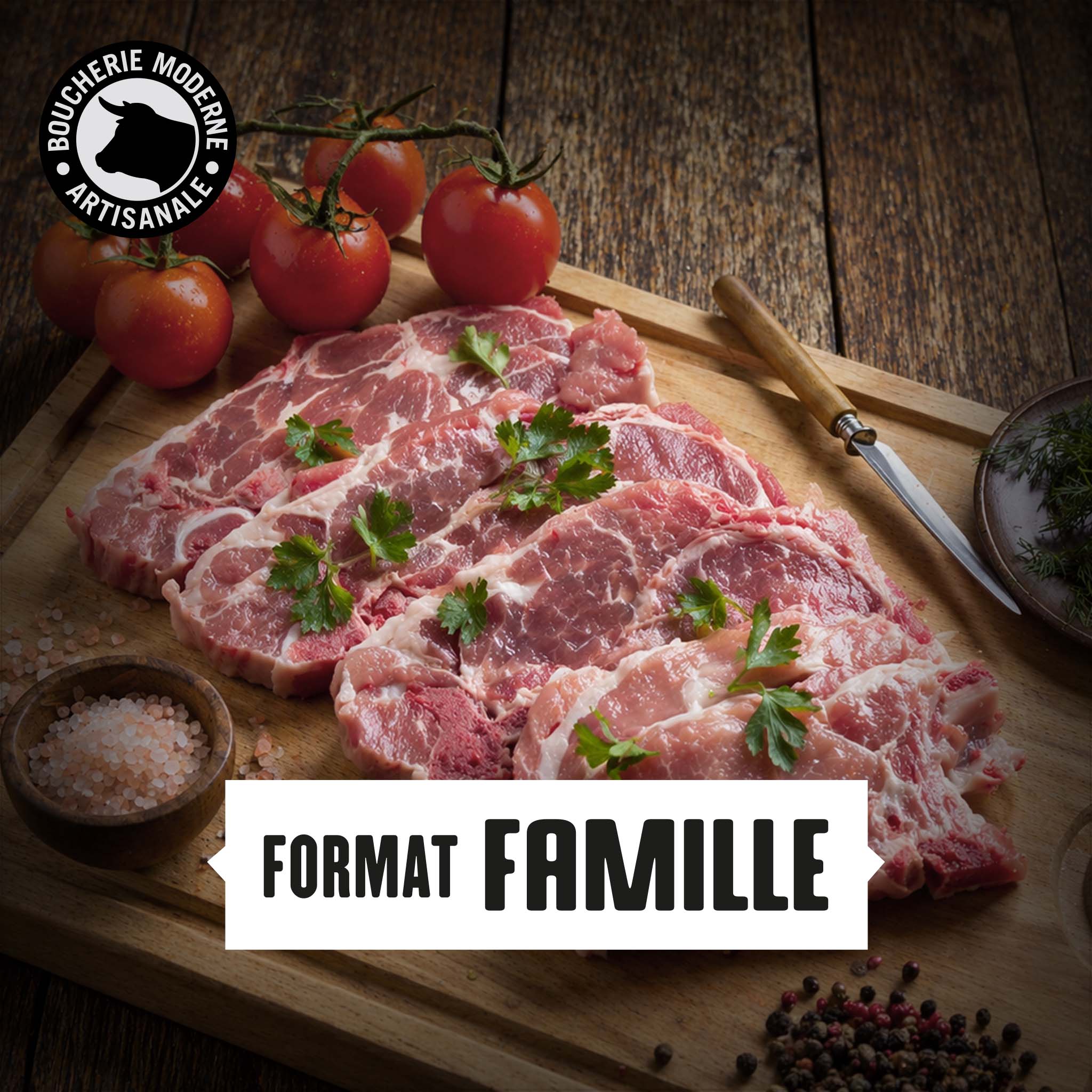 Boucherie Moderne PORC Échine porc viande 250g persillée