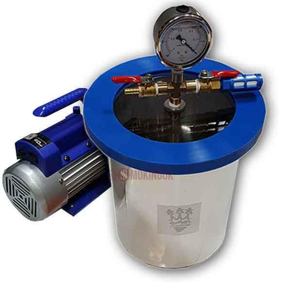 710Vacs Chambre à Vide Acier 6,8 L + Pompe 4 CFM