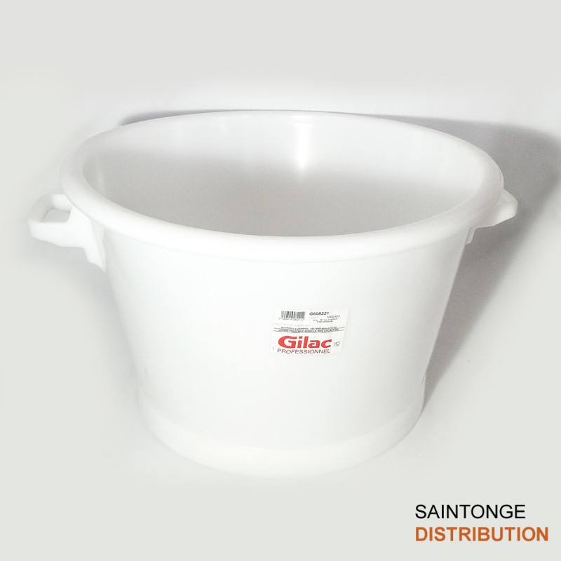 Gilac Bac rond 50L blanc PEHD 620x340 mm