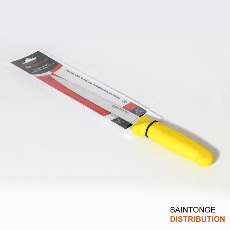 Fischer Bargoin Couteau à dénerver flexible 20cm jaune viande