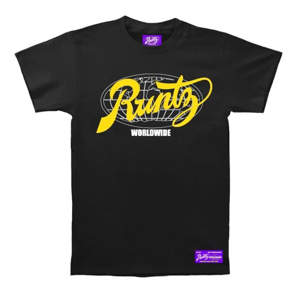Runtz All Country t-shirt coton noir jaune
