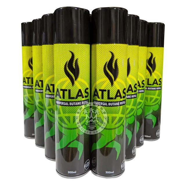 Atlas Butane 300ml recharge gaz briquet ultra raffiné