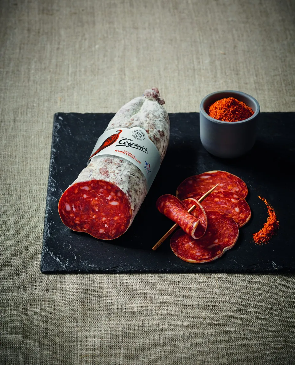 Teyssier Saucisson Piment Espelette AOP saucisson