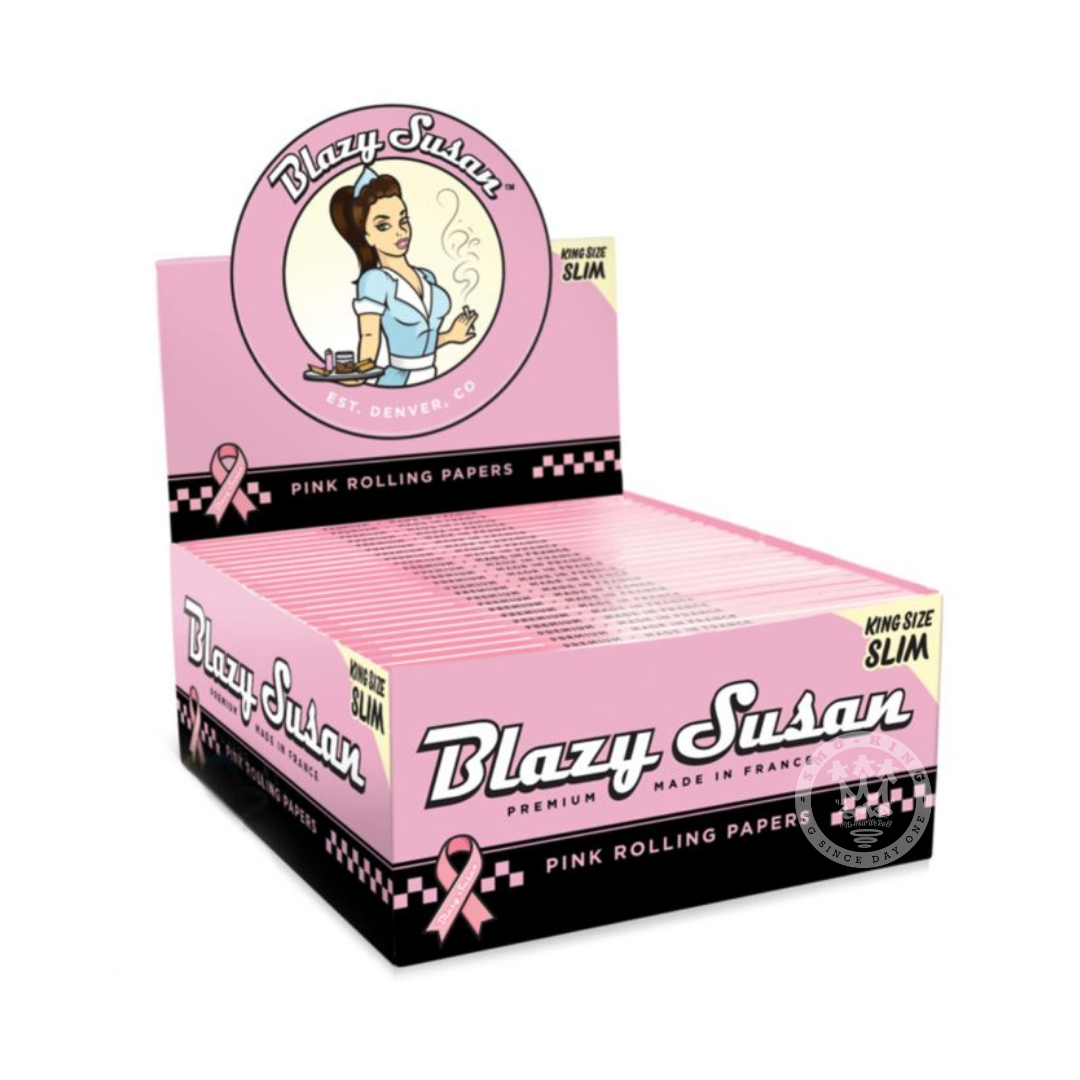 Blazy Susan Pink feuilles à rouler roses vegan
