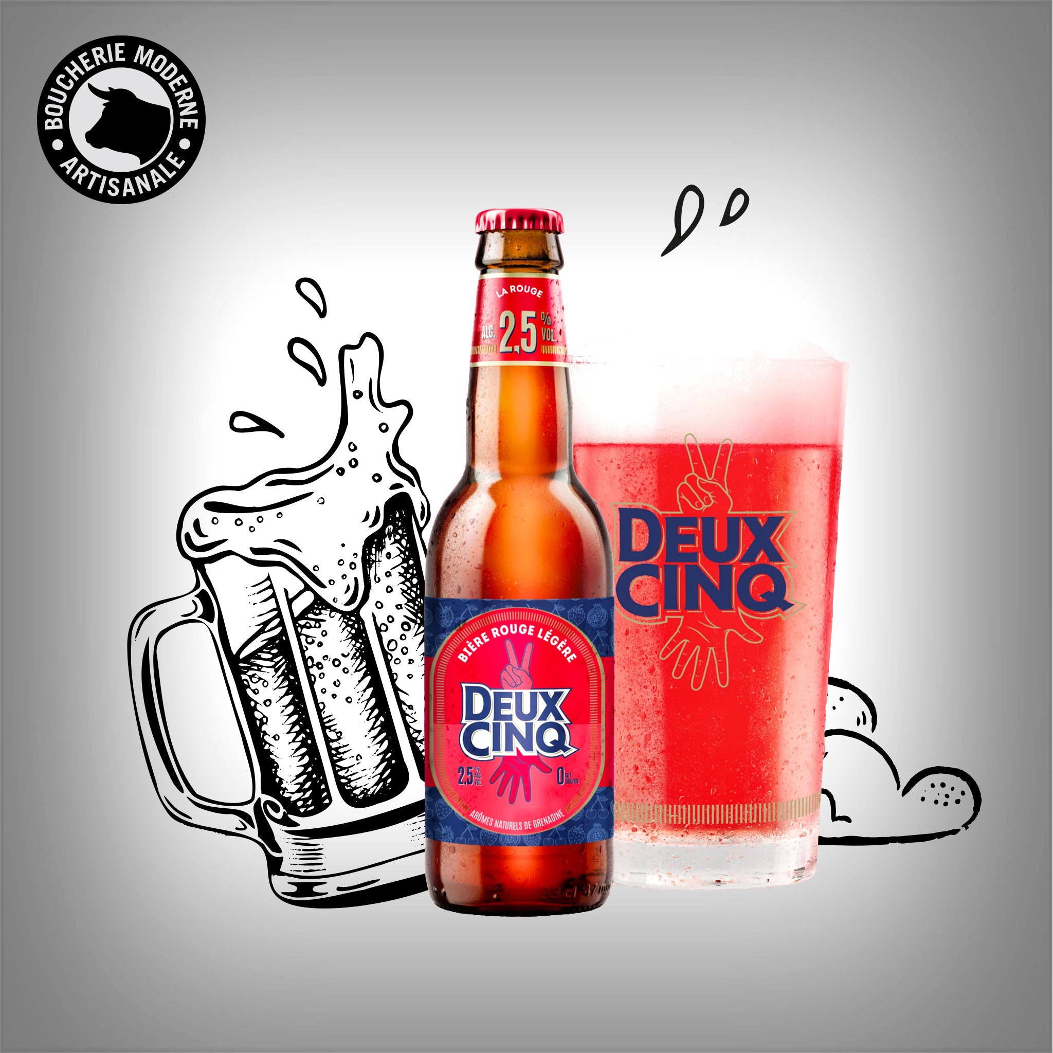 Boucherie Moderne BIÈRES Bière Deux-Cinq La Rouge 33cl Grenadine