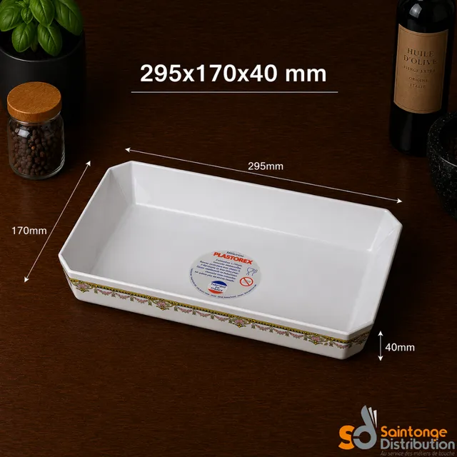 Corelli Pompadour 758 plat service mélamine 29,5x17cm