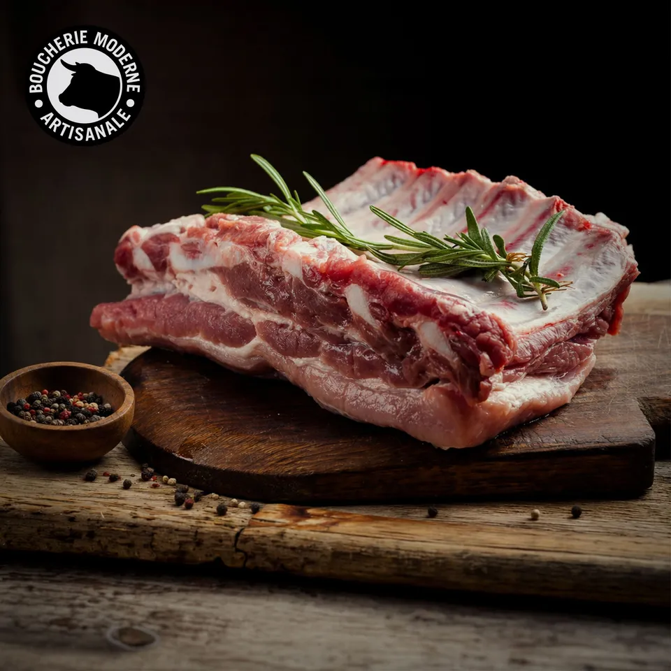 Boucherie Moderne Travers de porc cru viande poitrine 500g fondant