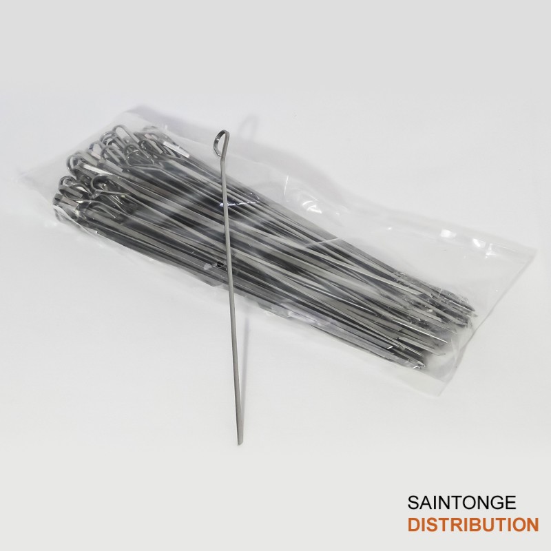 Saintonge Consommables Brochettes Inox x400 Piques 20 cm Acier