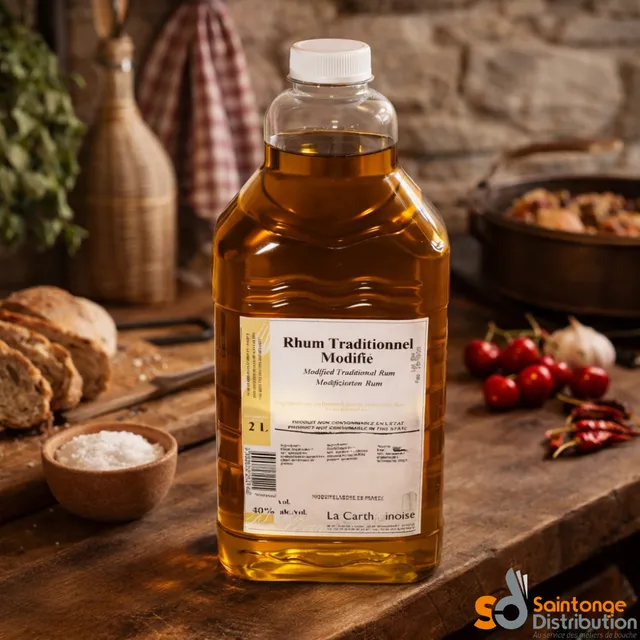 Rhum modifié 40% alcool alimentaire bidon 2 litres