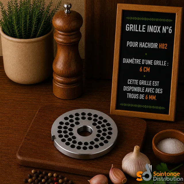 Saintonge Consommables grille H82 n°6 inox 6 mm