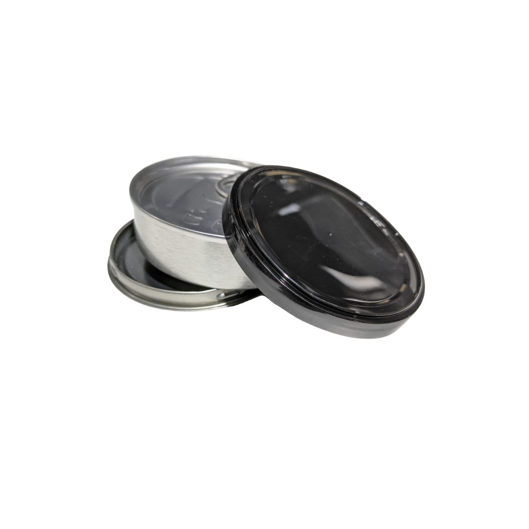 Boîte métal 100 ml couvercle noir self seal