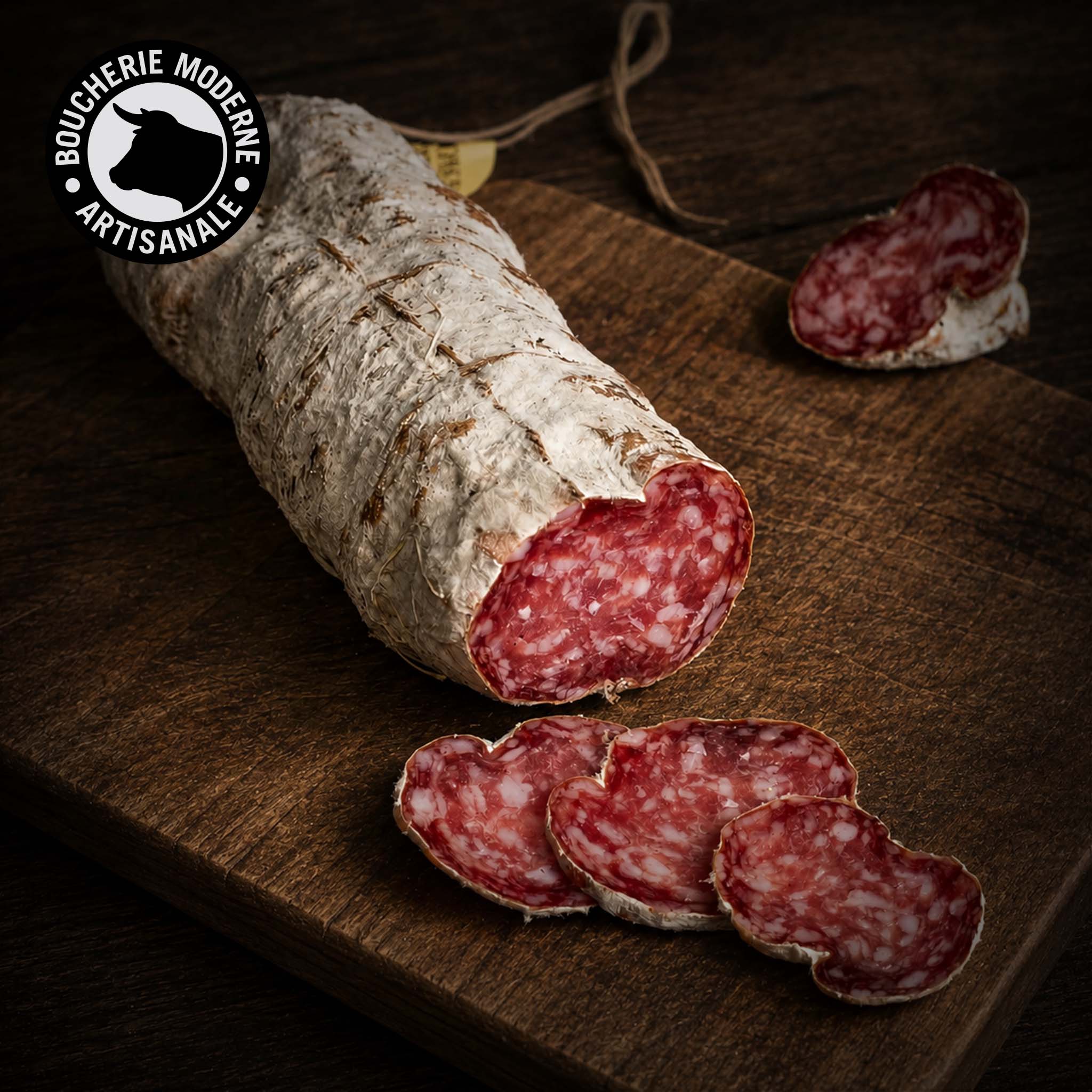 Boucherie Moderne CHARCUT’ Saucisson nature salaison 220g porc affiné