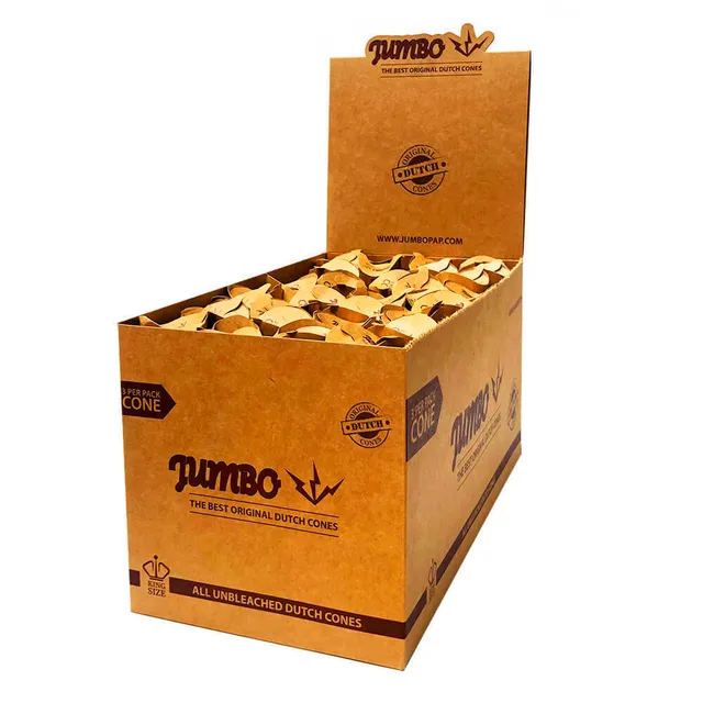 Jumbo Dutch cônes pré-roulés king size x3 non blanchis