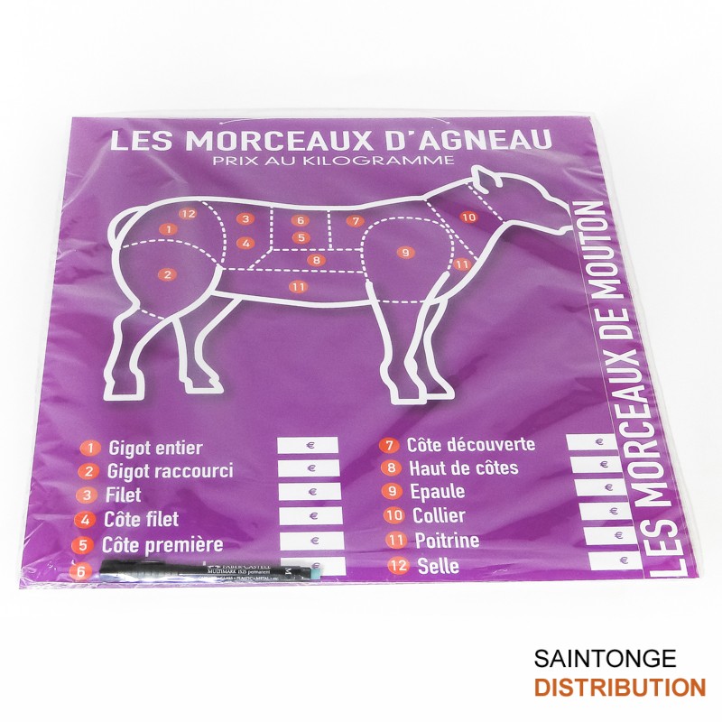 Saintonge Consommables Panneau Presto 45x49cm Vitrine Adhésif