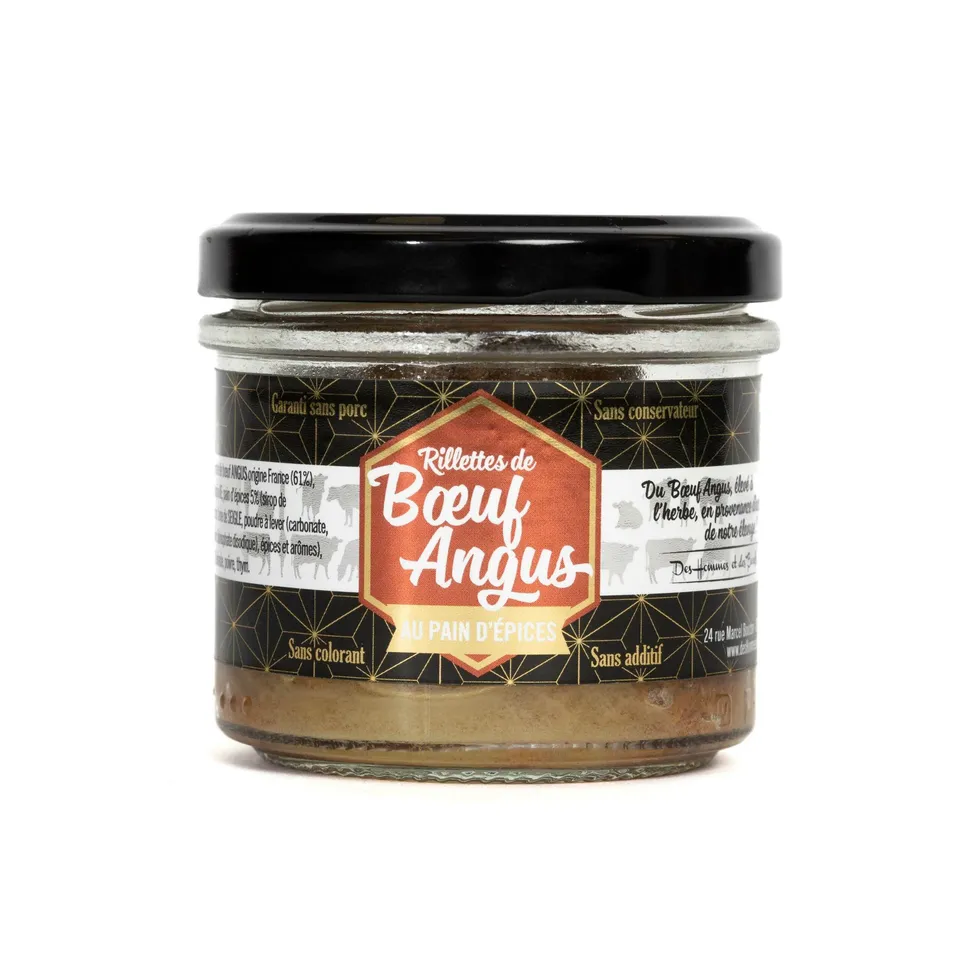 Des Hommes et des Bœufs Rillettes bœuf Angus pain d’épices 90 g