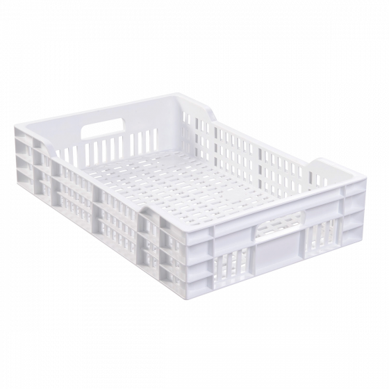 Saintonge Matériel Caisse Gilac 25L blanche ajourée 600x400