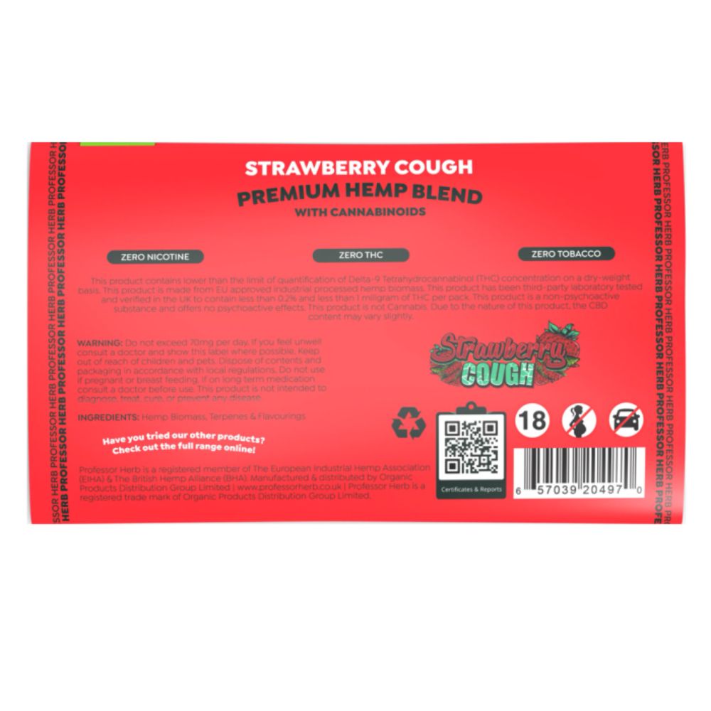 Professor Herb Strawberry Cough fleur CBD 20g fraise