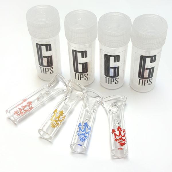 G Tips Flat Head filtres verre plat 34 mm coloris