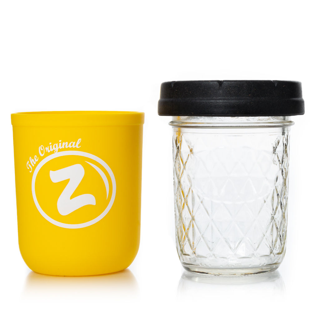 RE:STASH Zkittlez bocal verre jaune 8oz hermétique