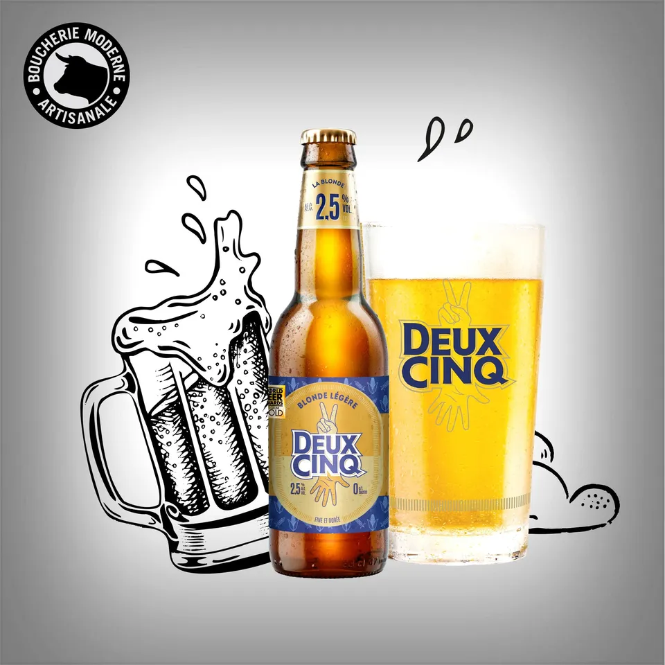 Boucherie Moderne BIÈRES Deux-Cinq Blonde 33cl 2,5%