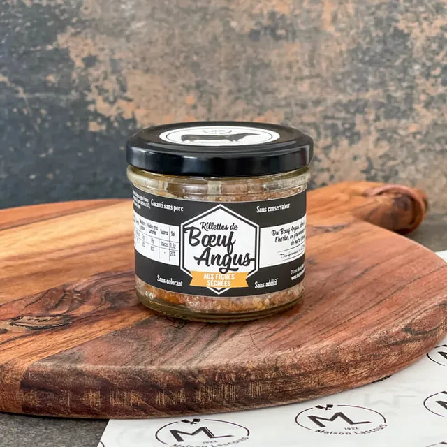 Maison Lascours Angus rillettes bœuf 90g figue séchée