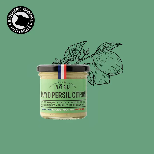 Boucherie Moderne Sosù Mayo persil citron sauce 165g fraîche