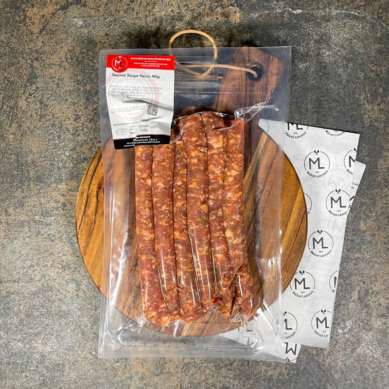 Maison Lascours Saucisse basque porc 6 x 77g