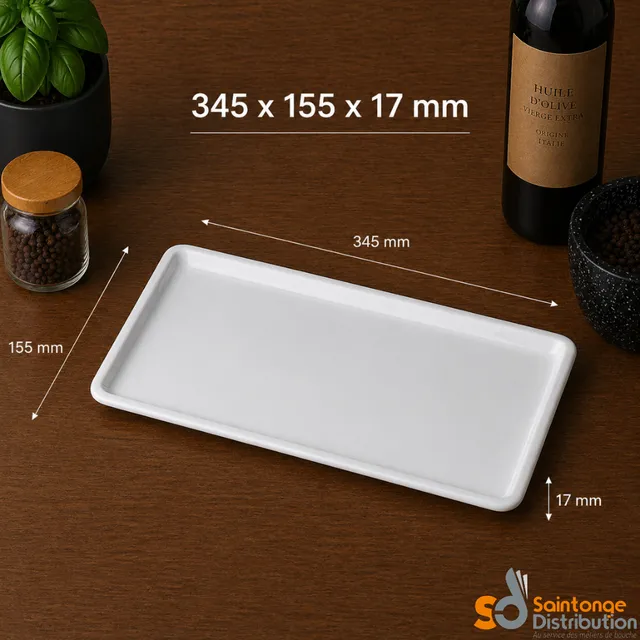 Saintonge Distribution plat glacière blanc 34,5 cm PMMA