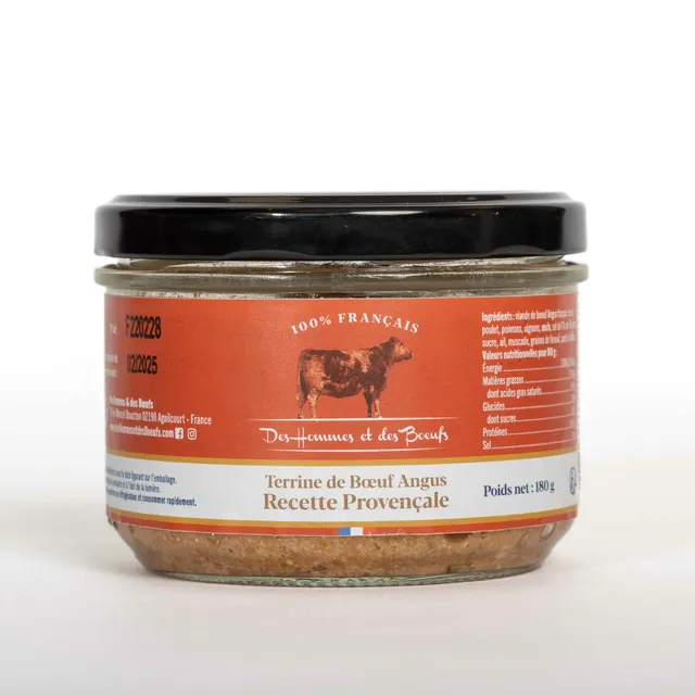 Des Hommes et des Bœufs Terrine bœuf Angus provençale 180 g