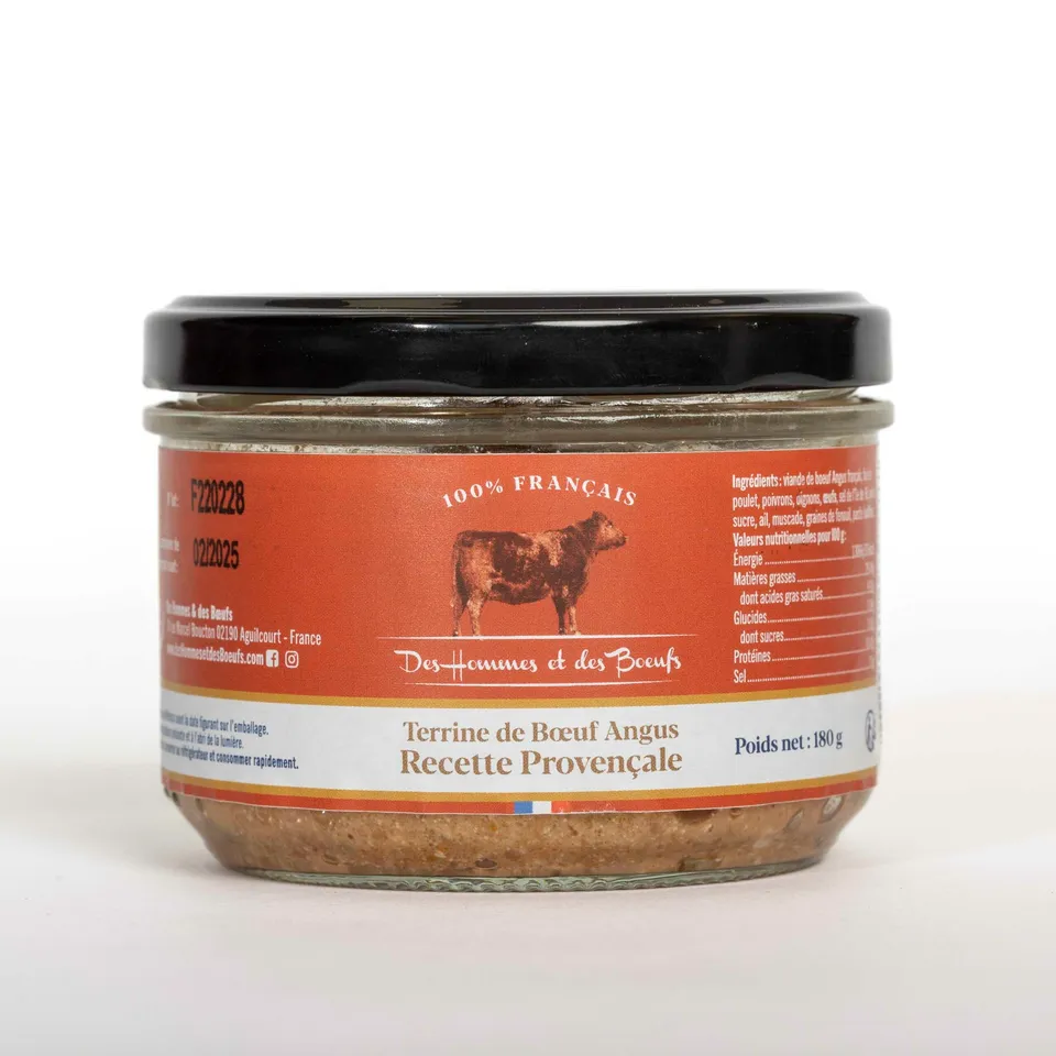 Des Hommes et des Bœufs Terrine bœuf Angus provençale 180 g