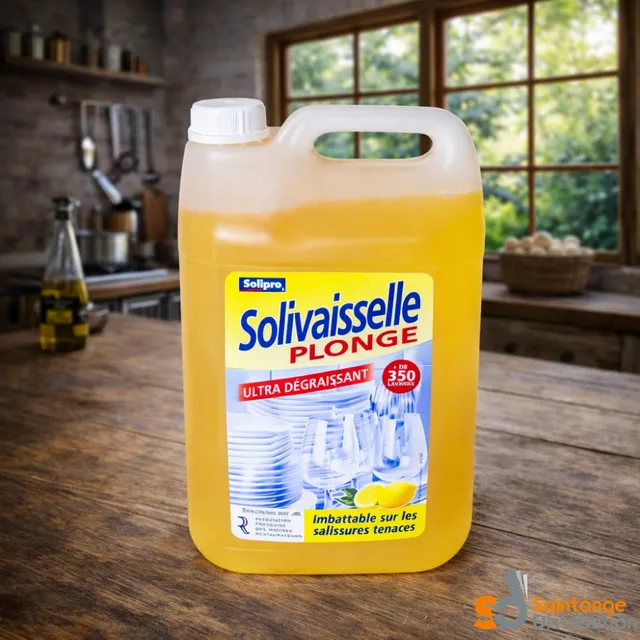Saintonge Hygiène Solivaisselle Plonge Citron 1 Litre Dégraissant
