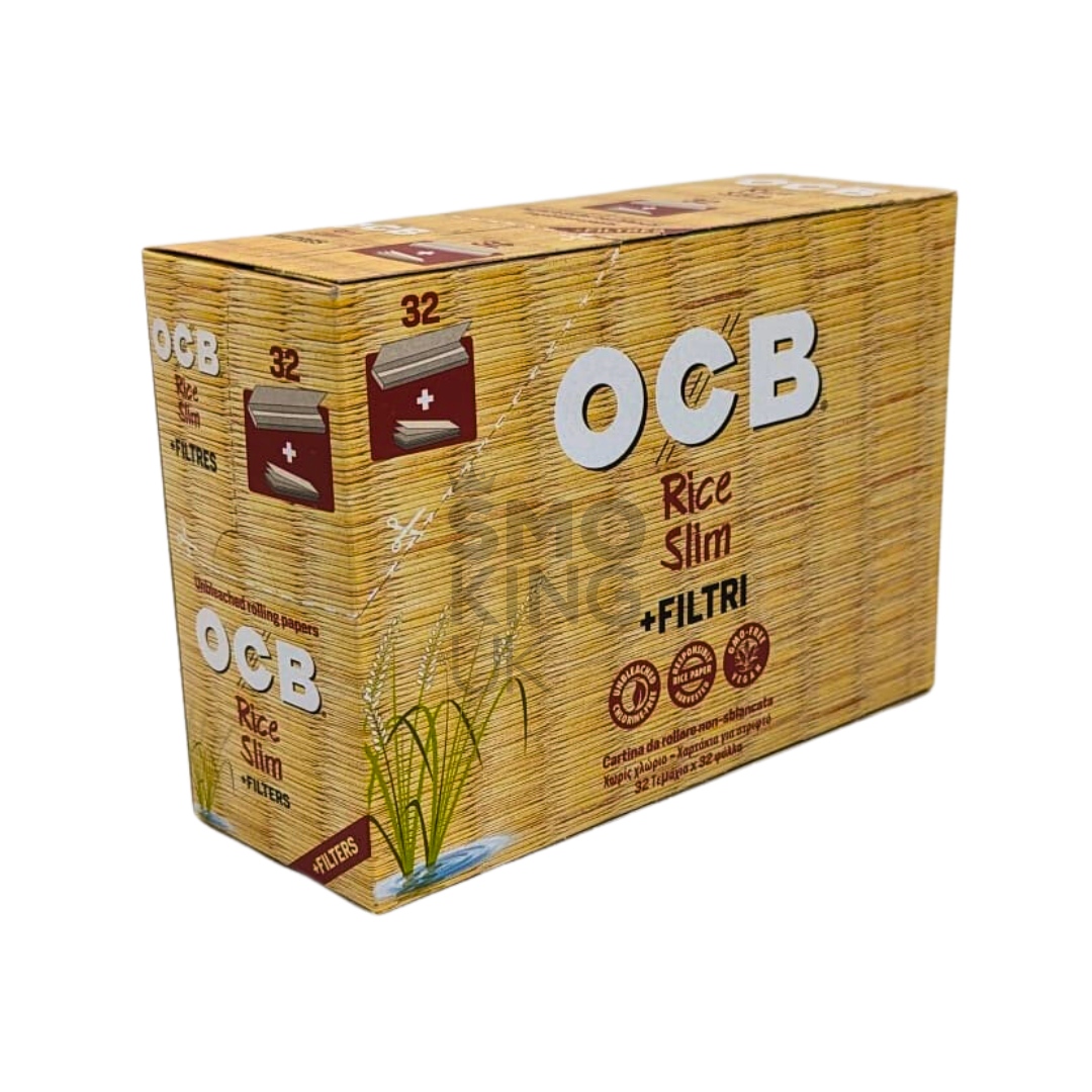OCB Rice feuille à rouler king size slim + tips 32