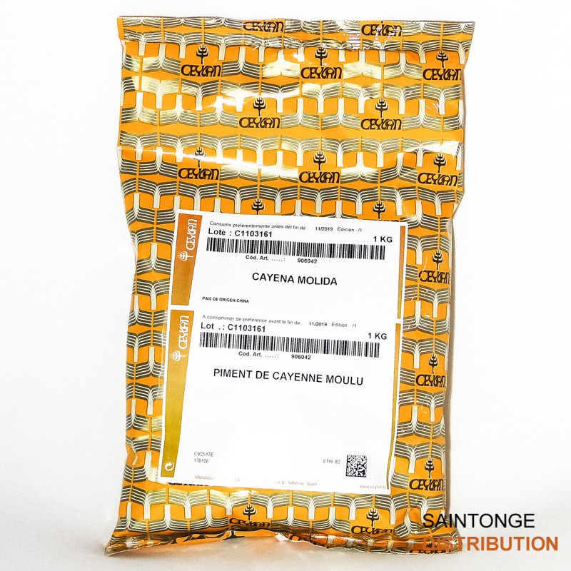 Saintonge Piment de Cayenne moulu sac 1 kg relevé