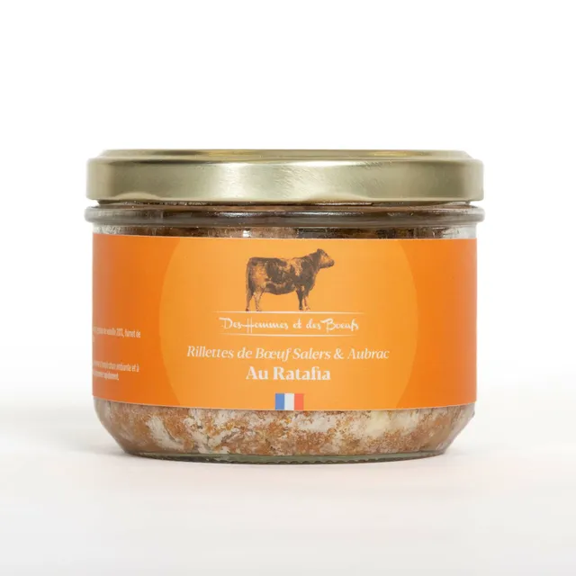 Des Hommes et des Bœufs Rillettes de Boeuf Salers Aubrac Ratafia 180 g