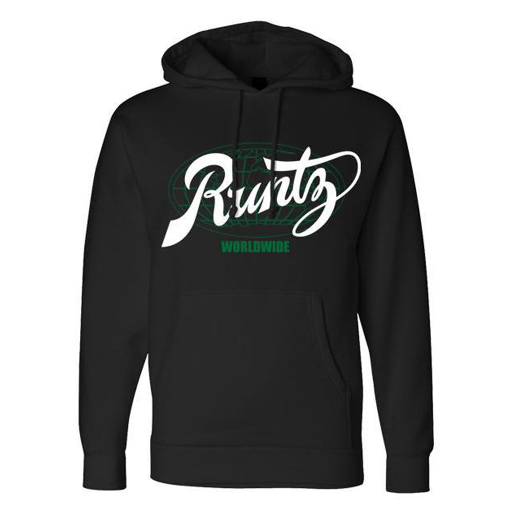 Runtz All Country Hoodie sweat à capuche noir vert coton