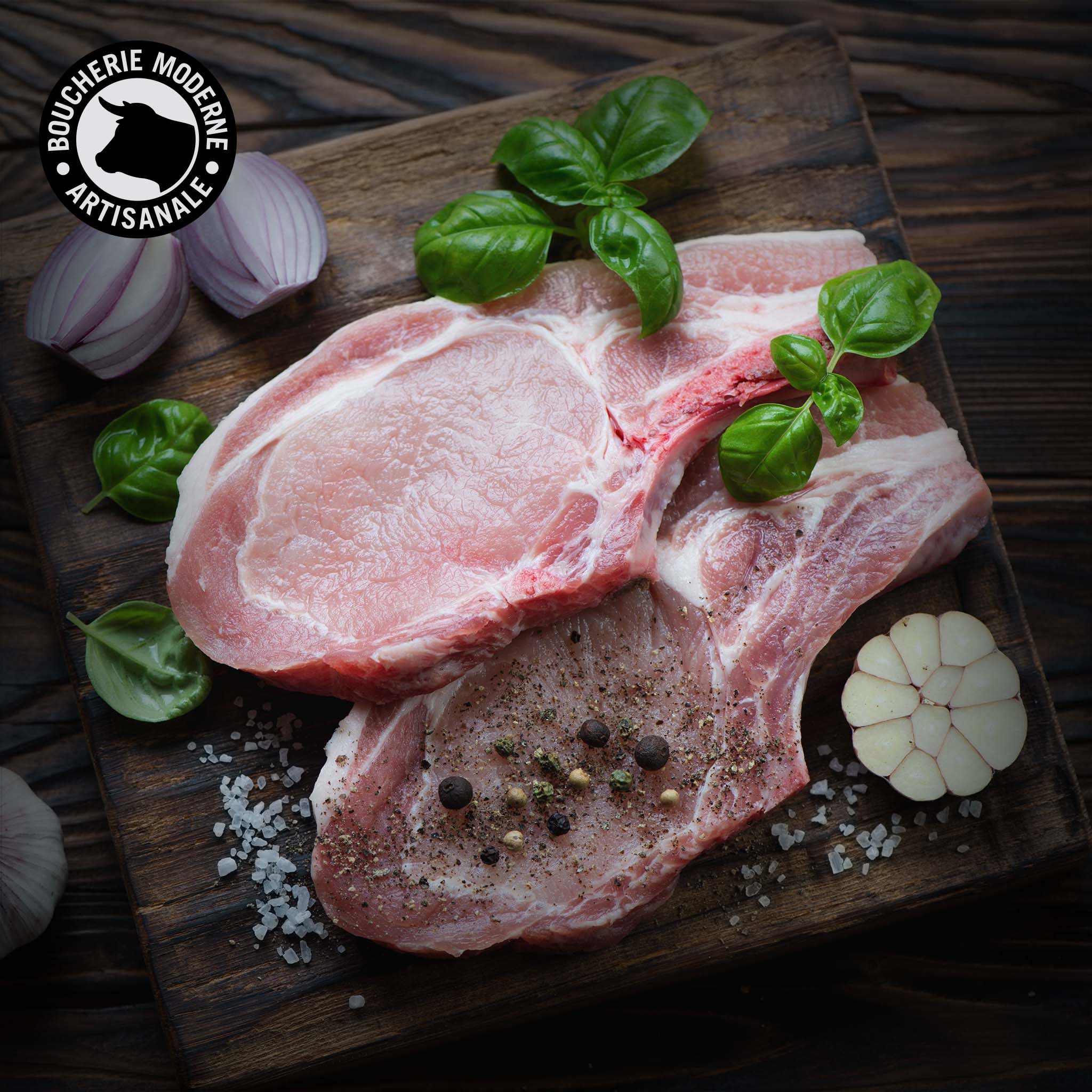 Boucherie Moderne Côte seconde porc viande 250g tendre