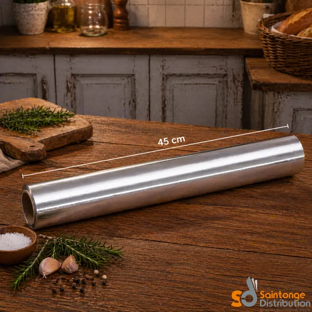Saintonge Emballages recharge rouleau aluminium 200 m pro