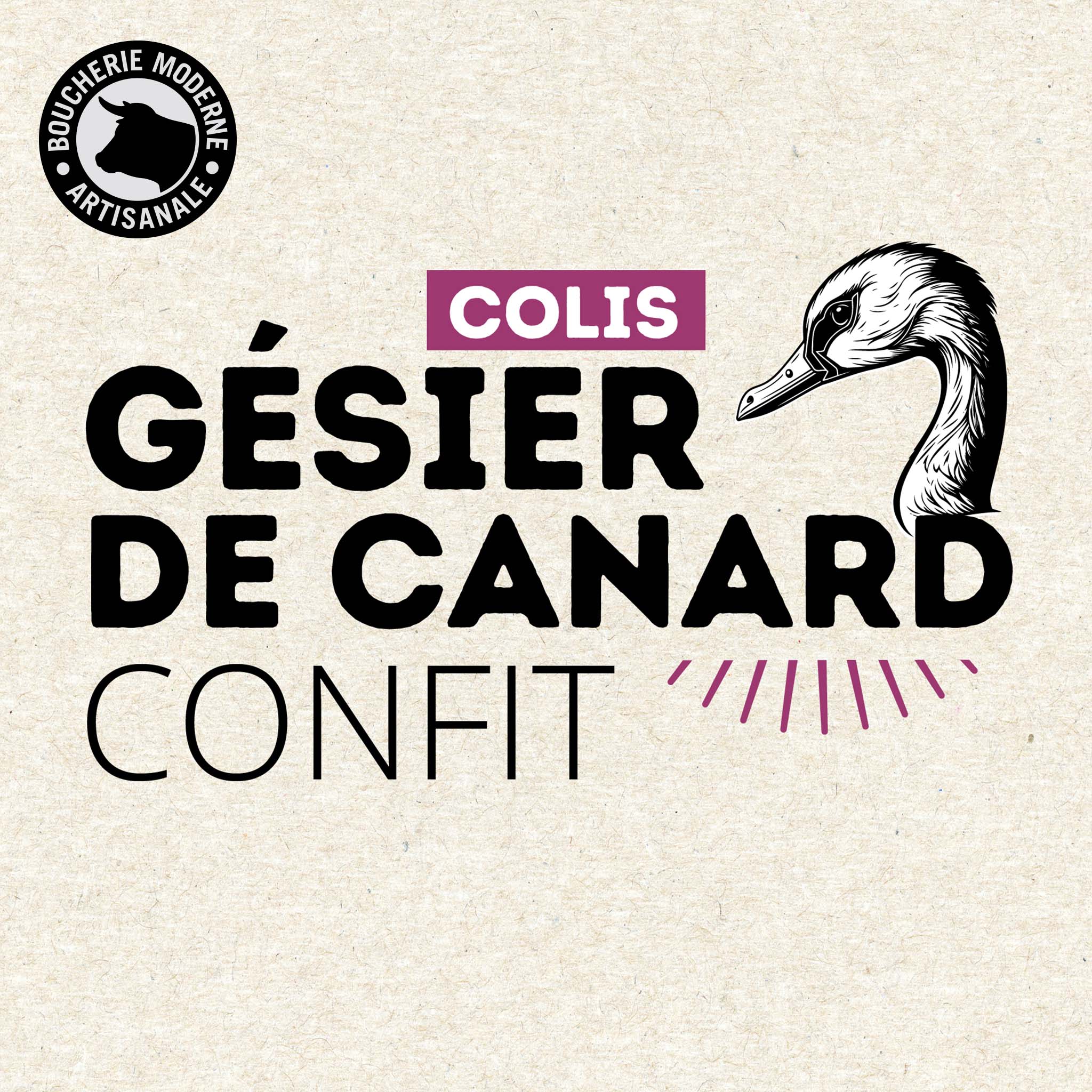 Boucherie Moderne TRAITEUR Gésiers confits 1kg canard