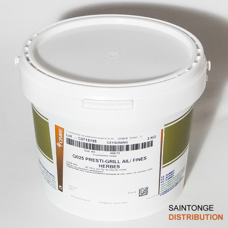 Saintonge Presti’Grill Ail Fines Herbes 3kg marinade seau