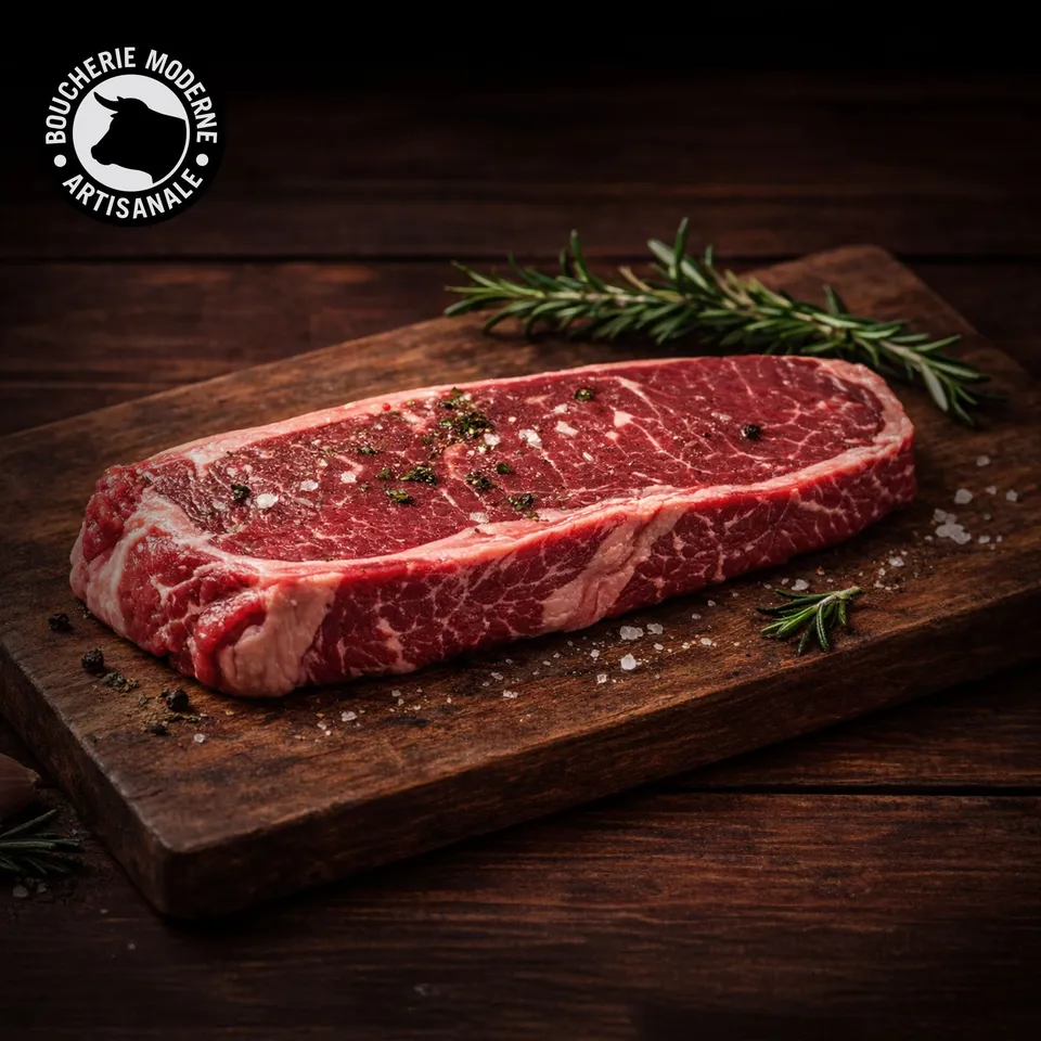 Boucherie Moderne Faux-filet Pie Noir Maturé bœuf 500g