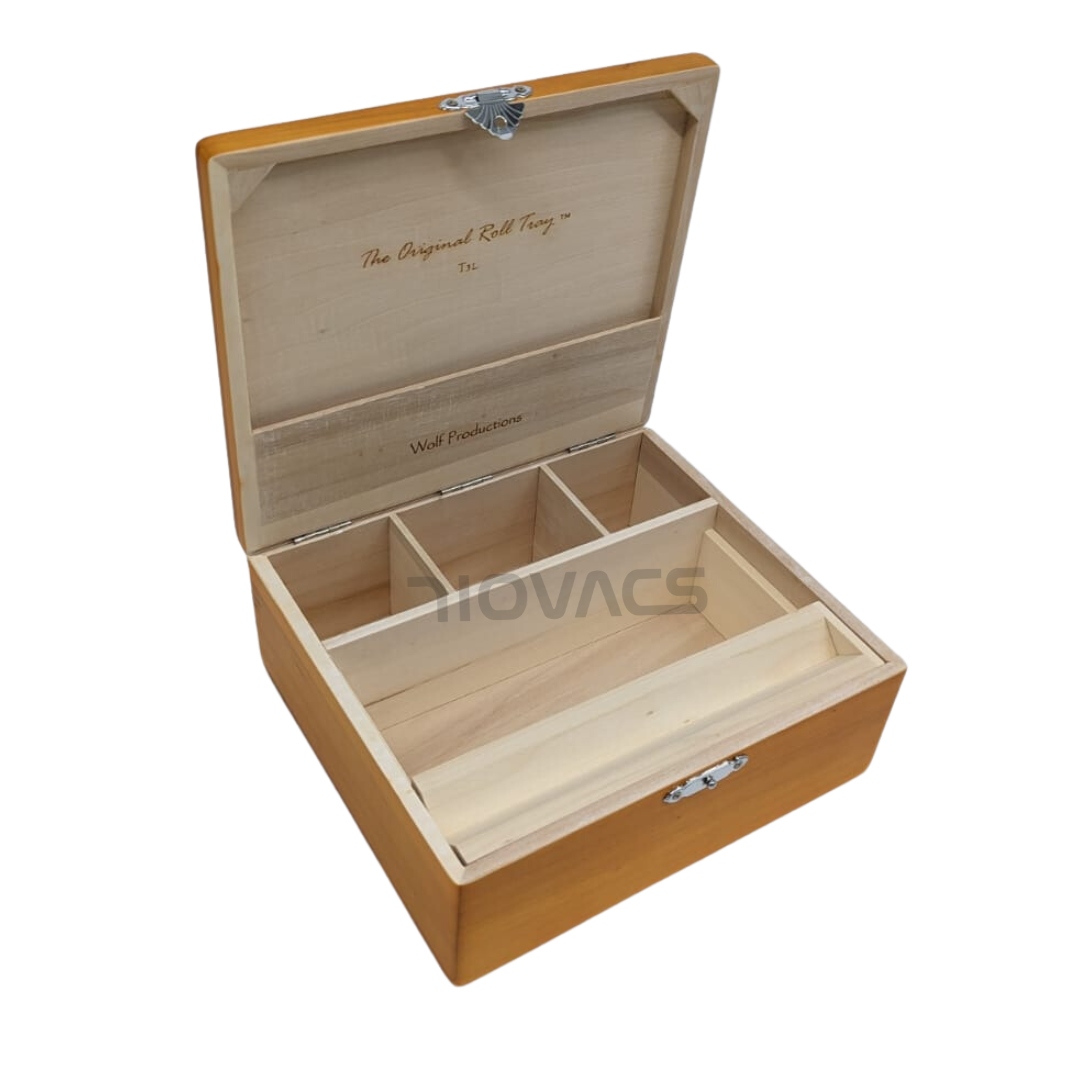 Smo King Rolling Trays boite à rouler bois Deluxe T2
